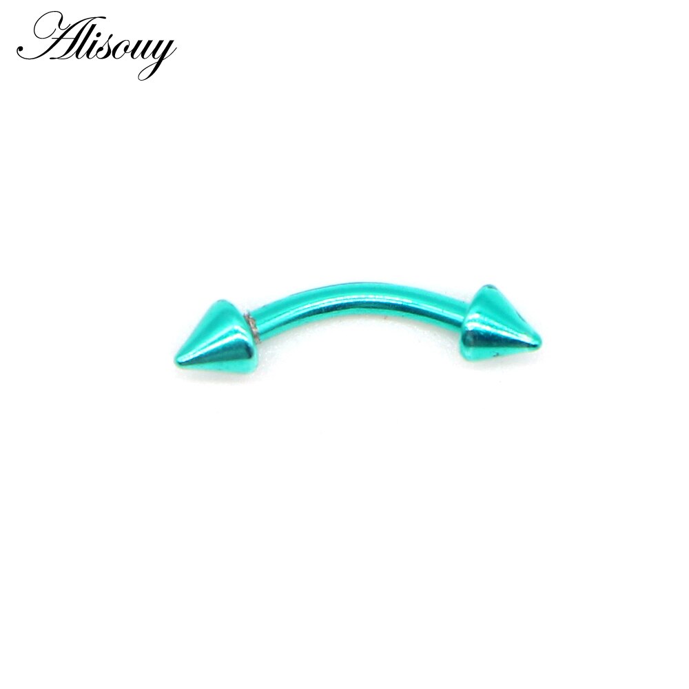 Alisouy 1pcs 16G Titanium Anodized Stainless Steel Body Jewelry Helix Piercing Ear Eyebrow Jewelry Nose Lip Captive Rings