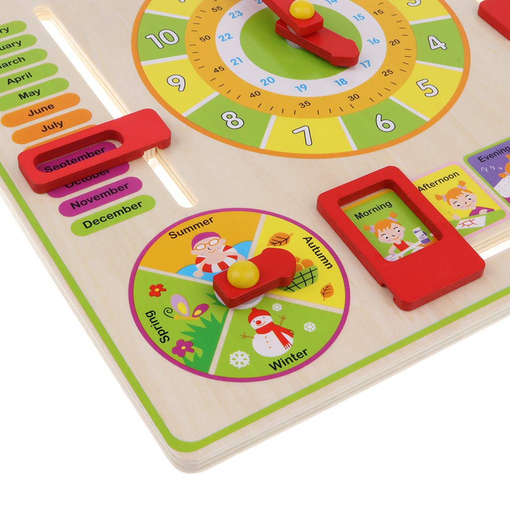Houten Klok Kalender Puzzel Spel Tijd Leren Logisch Denken Educatief Speelgoed Voor Kinderen Kids