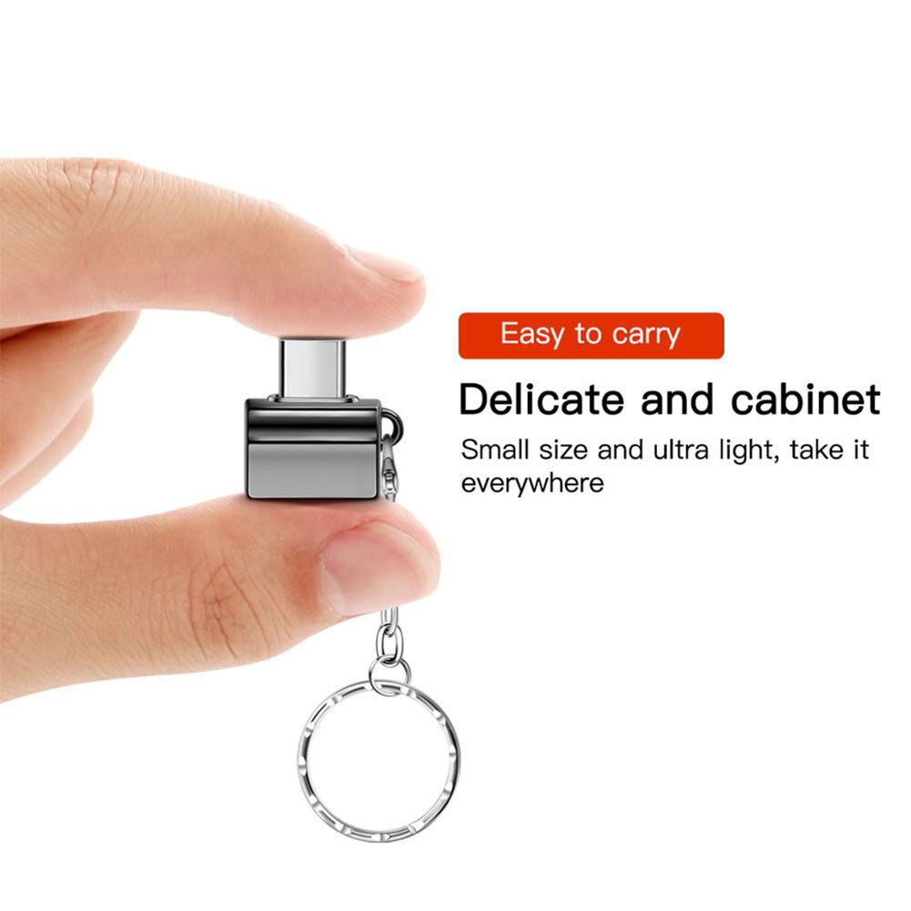 Usb Type C Otg Adapter Type-C Naar Usb Converter Voor Usb C Pd Charger Mouse Keyboard Flash Disk draagbare Sleutelhanger Otg Plug