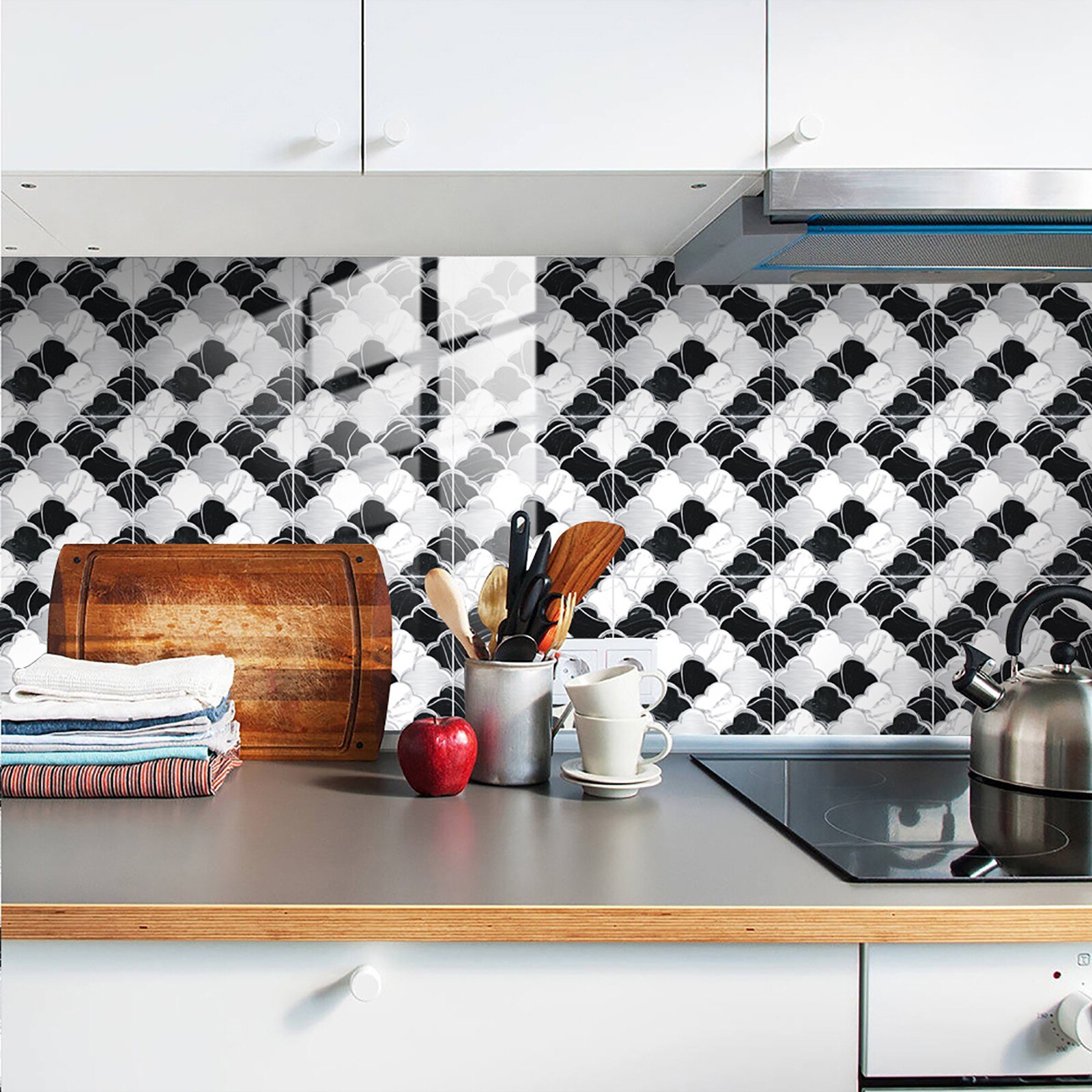 Mozaïek Tegel Zelfklevende Muur Sticker 5Pcs 10X10Cm Keuken Behang Muurschilderingen Waterdicht Stickers Woonkamer badkamer Decoratie