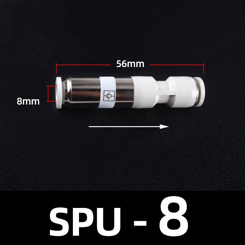 Air Pneumatic Check Valve One Way Non-return Valve Hose Tube One Touch Qucik Fitting Connector Coupling: SPU-8