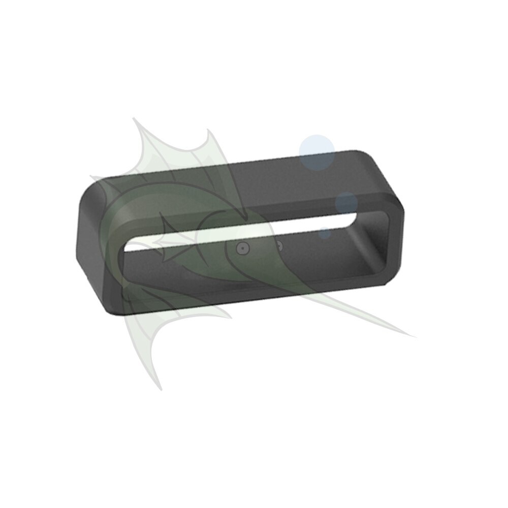 6 st/lot svart klockarmband ögla reservdelar silikon klockband hållögla båge gummihållare hållare vattentät 22 24 26