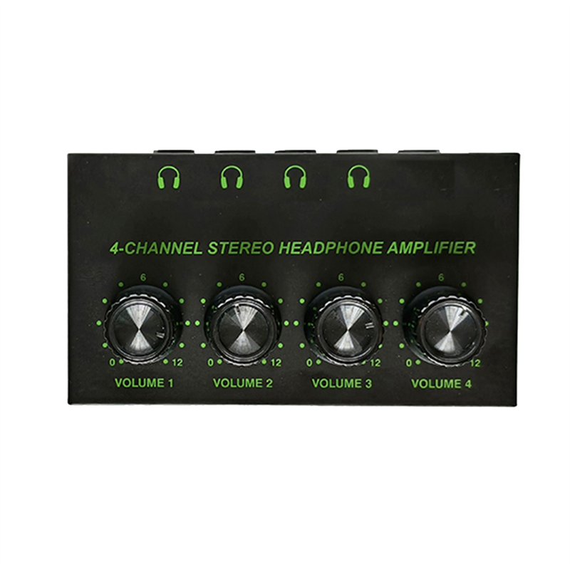 AAAEL-4 Channel Low Noise Stereo Audio Amplifier Headphone Amplifier For Sound Mixer PC Guitar