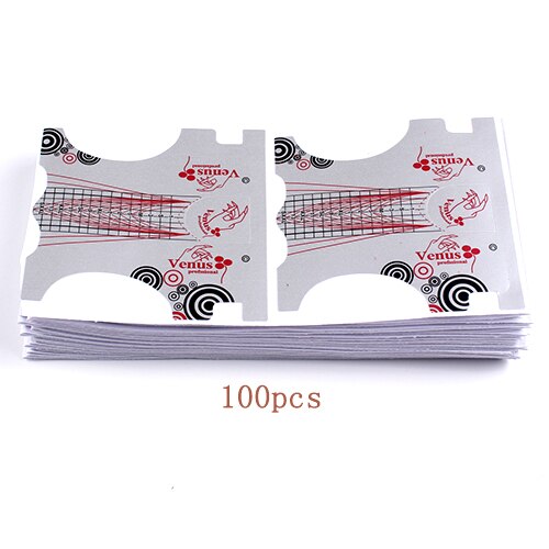 Vinger Amgel 100 stks/partij Vlinder nail forms Nail Gereedschap Nail Uitbreiding Formulieren Sticker Nail Forms UV Gel Acryl Franse: 03