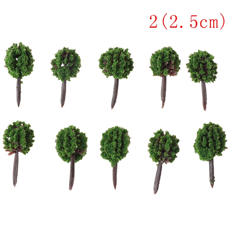 10 stk kugleformede blomstermodel træer blandet træmodel landskabstræer tog layout havelandskab miniature: A2