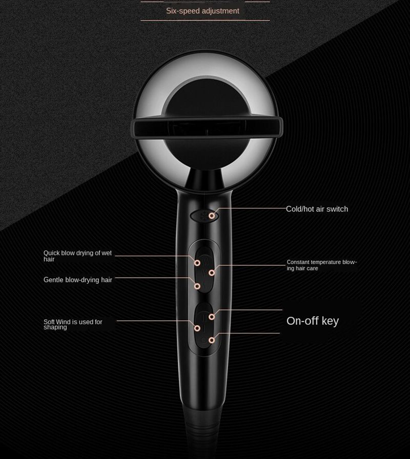 FLYCO 220V Blow Dryer 2200W Electric Hair Dryer Household Strong Power Barber Salon Styling Hairdressing Cold Blow Canister