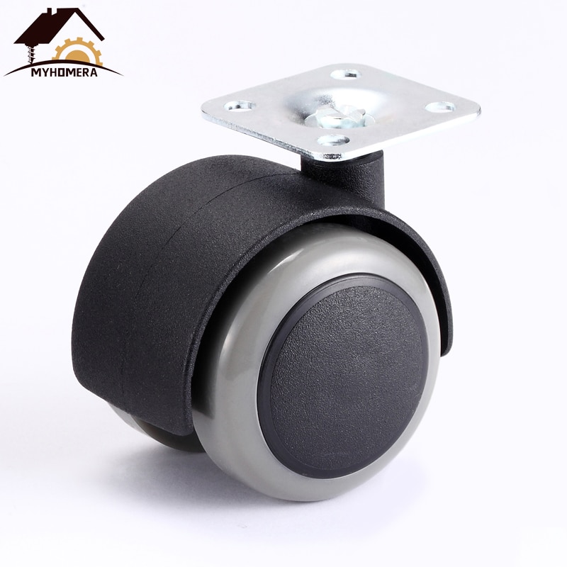 Myhomera 4 st 2 "  m8 universal mute stol hjulhjul kraftig 50kg svängbara länkhjul byt möbelhjul rullgummibroms