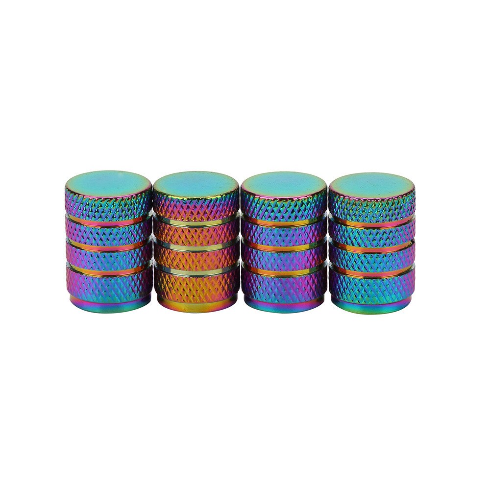 4 stk neonlys farve aluminium bildæk ventilhætter kugle bil lastbil luftport dæksel dæk fælg ventil hjulspindel hætte: B