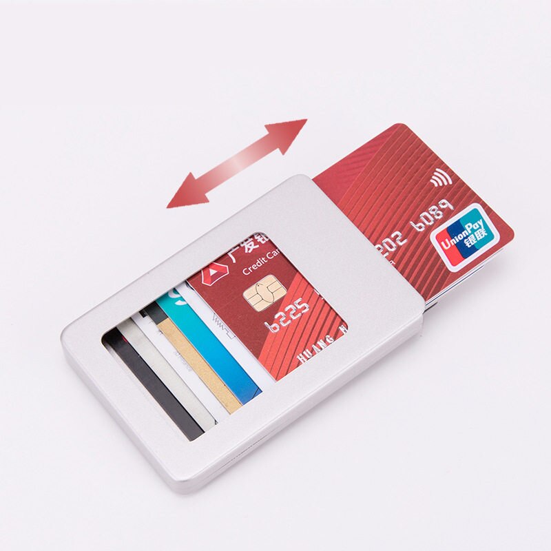 Minimalist Slim Card Holder for Men and Women Aluminum Alloy Card Case Credit Card Holder Box