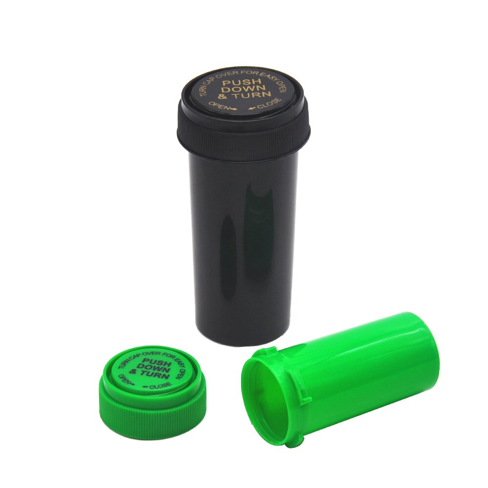 Cournot 13 dram stash jar acryl plastic opbergdoos duw naar beneden en draai flesje houder pillenfles doos kruidencontainer zakformaat