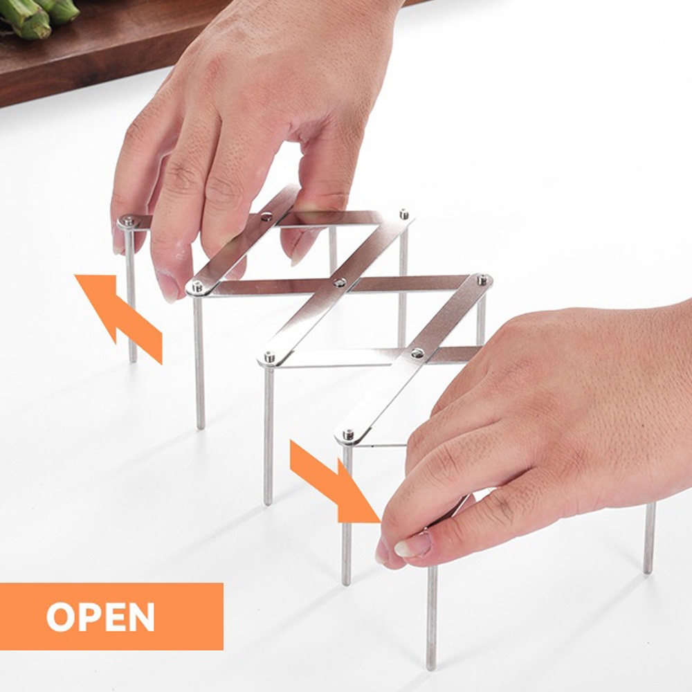 Pot Lid Rack Pan Lid Organizer Retractable Stainless Steel Dish Bowl Storage Holder Tableware Storage Shelf Kitchen Gadgets