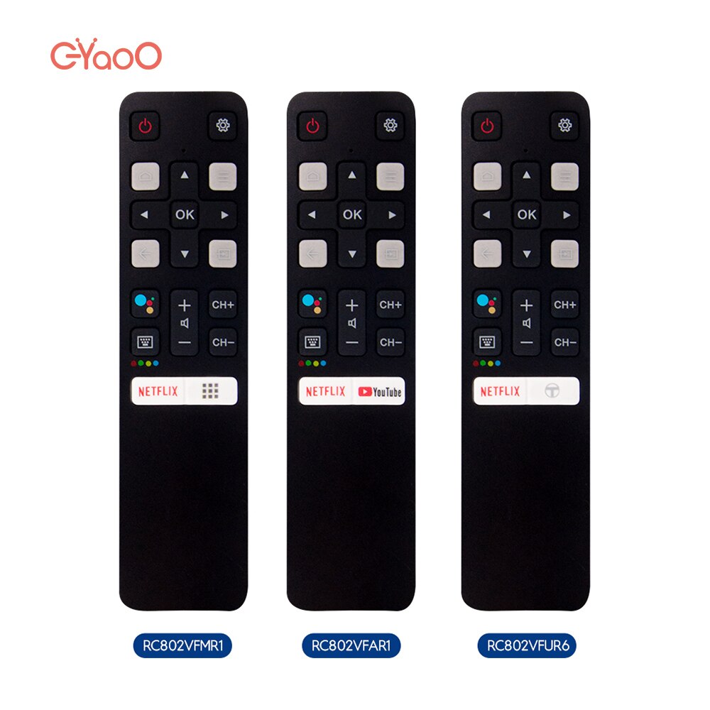 RC802V FNR1 TCL Voice TV Remote Control RC802V FUR6 40S6800 49S6500 55EP680 Replace RC802V FMR1