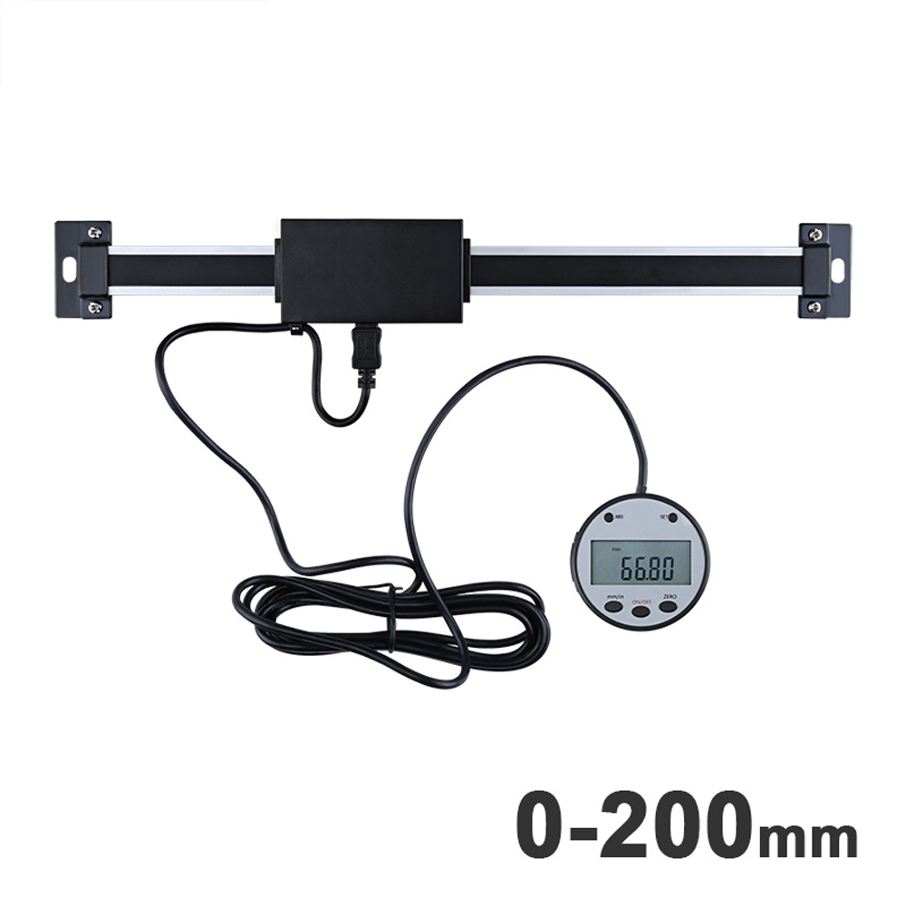 Digitaalisen mittakaavan viivain pystysuora 0.01mm magneettinen kauko-ohjain ulkoinen näyttö viivain työstökoneet jyrsintä sorvi: 0-200mm