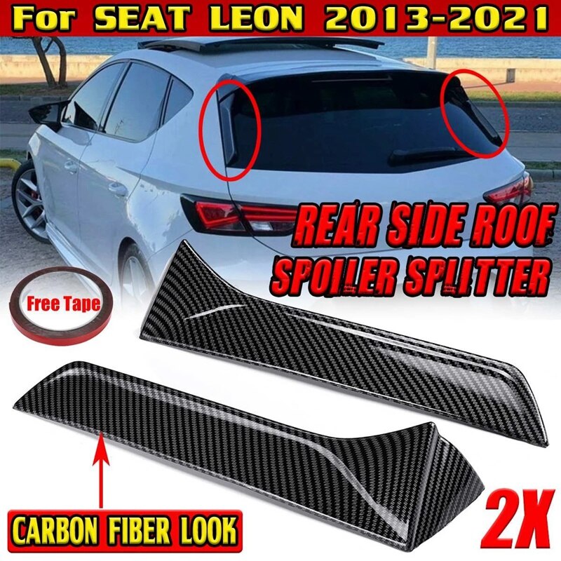 Vertical Rear Window Side Spoiler Wing for SEAT LEON Auto Rear Window Mirror Tail Accessories