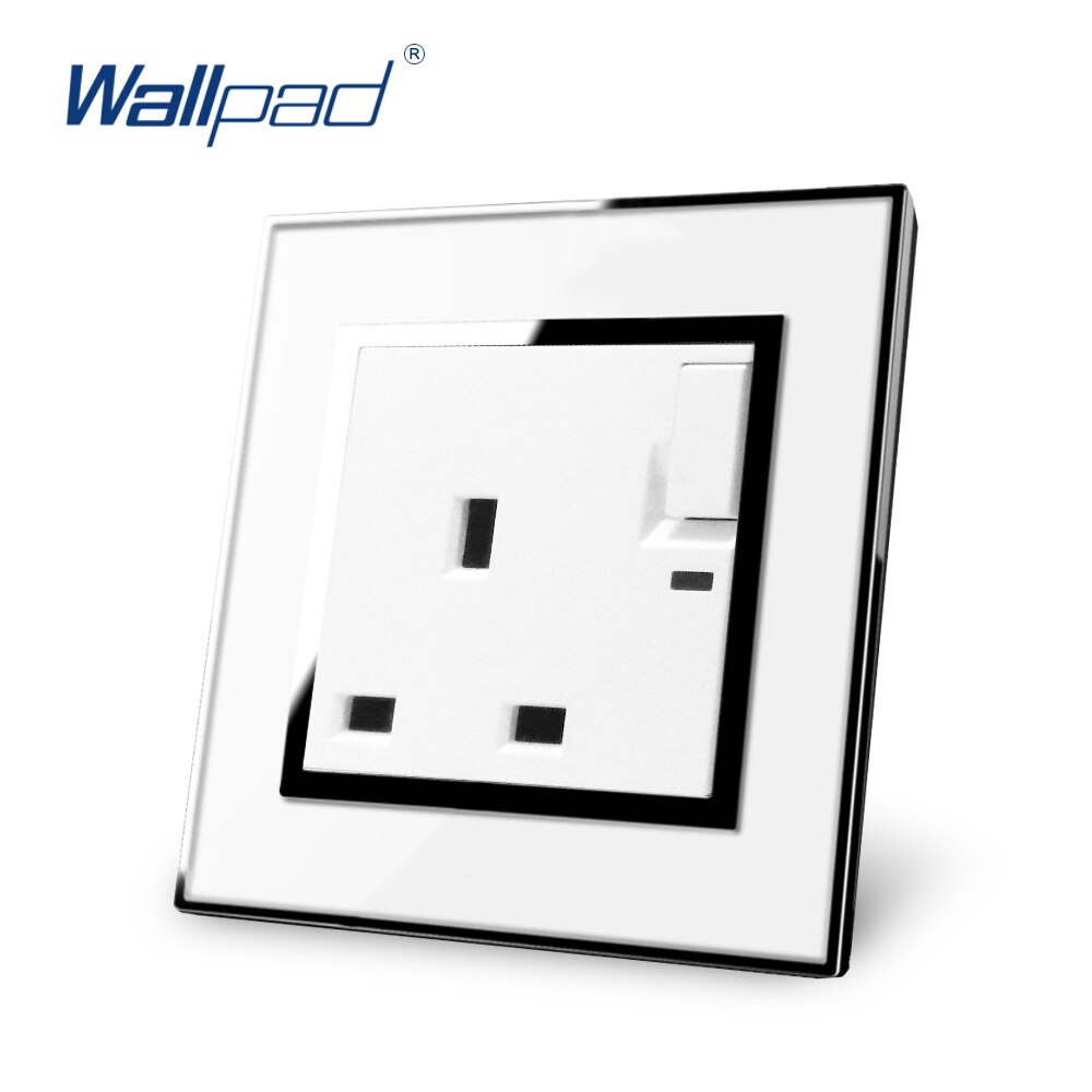 UK prise électrique 13A avec interrupteur | Boîtier mural, luxe, prise électrique 13A UK, panneau acrylique, Tomada AC110 ~ 250V
