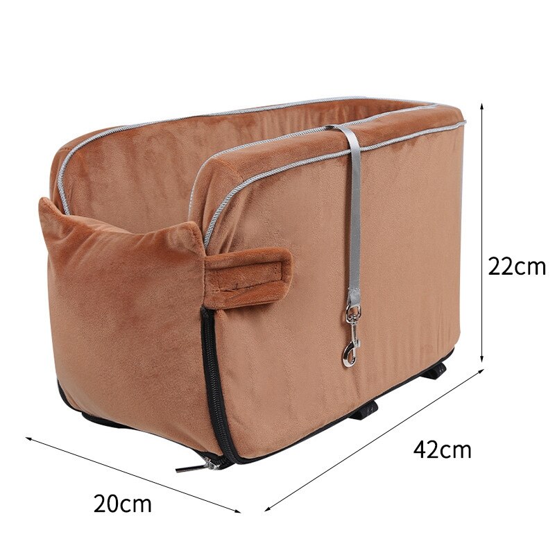 Arm Rest Dog Car Seat,Dog Booster Car Seat For Small Dogs,Pet Car Console Seat Travel Carrier Cage For Cars