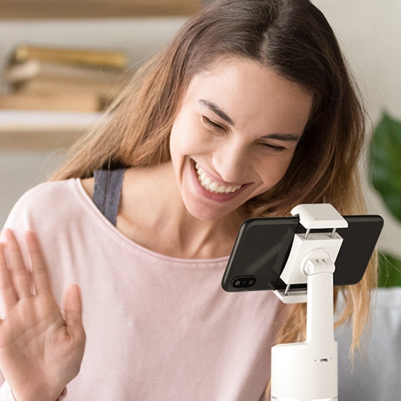 Portable All-In-1 Smart Selfie Stick 360 degree Rotation Auto Face & Object Tracking Camera Phone Mount Holder