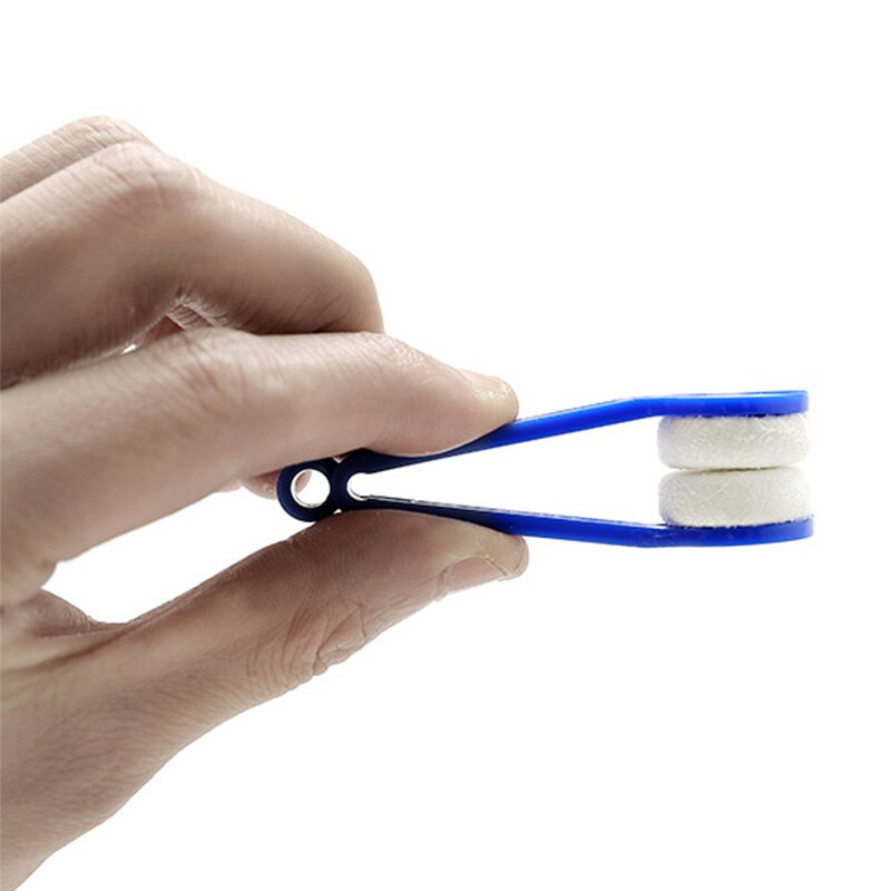 1Pc Mini Twee-Side Bril Borstel Microfiber Brillen Cleaner Bril Schoonmaken Wrijven Cleaner Lenzenvloeistof Borstel Scherm Wrijven