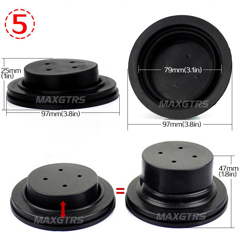 1x hid led koplamp auto stofkap rubber waterdicht stofdicht afdichting koplampkap auto styling accessoires doe-het-zelf retrofit werk: 5