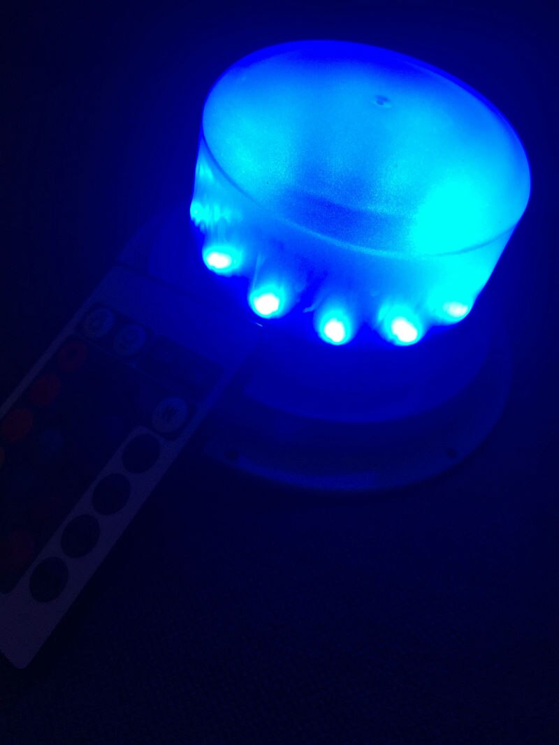 24key Remote controlled Rechargeable RGBW waterproof LED module Furniture Mood Light Base Lamp Table Ambient Lighting Decoration