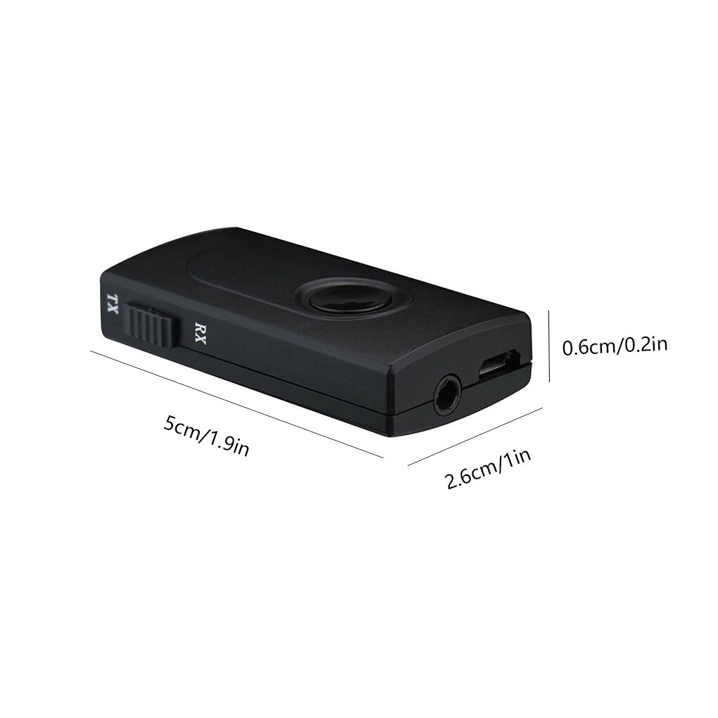 Bluetooth 4.2 Mini Audio Transmitter Receiver Wireless 3.5mm Stereo Audio Adapter Low Latency Paired for PC TV Headphones