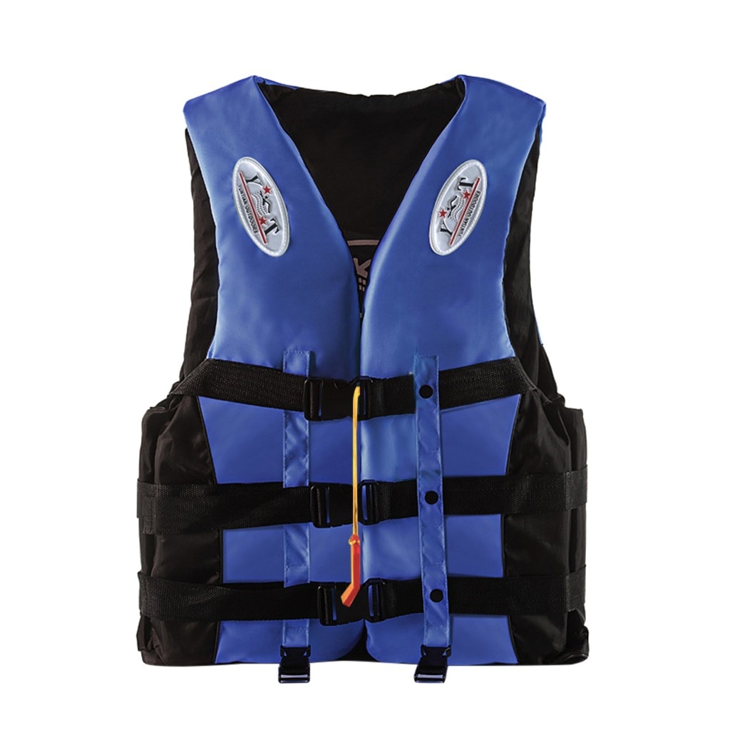 Swimming Boating Ski Drifting Life Vest M-XXXL Sizes Water Sports Man kids Jacket Polyester Adult Watersport Life Vest Jacket: Blue  / XXL