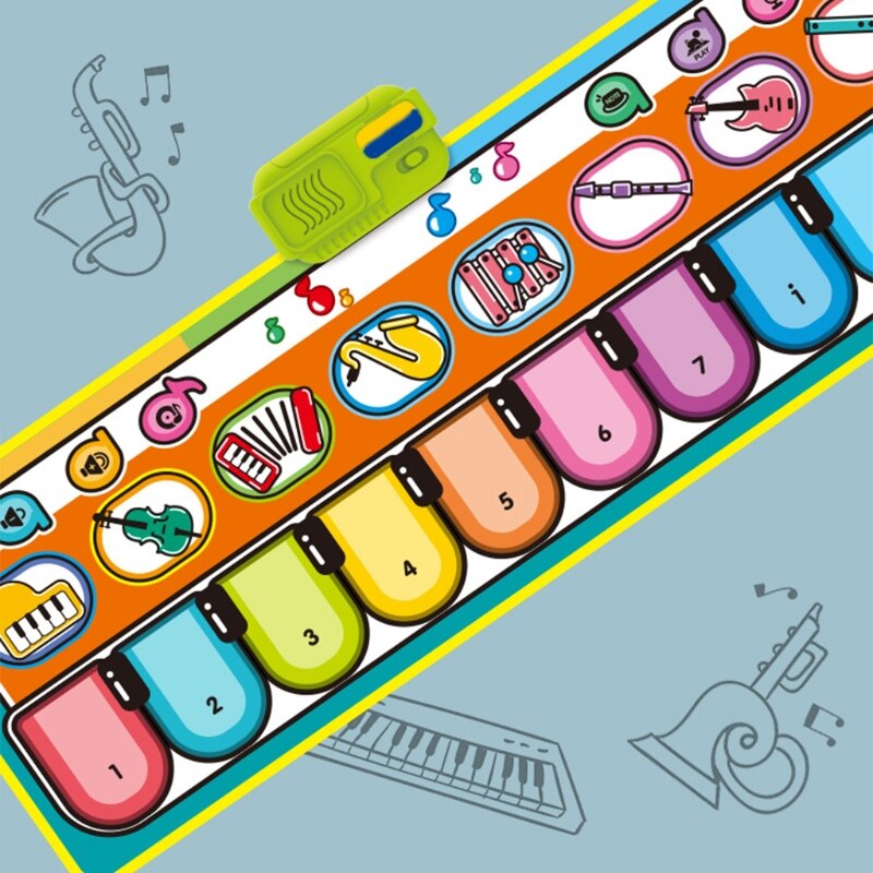 Music piano pad Electronic piano keyboard game pad Portable music blanket 54DF