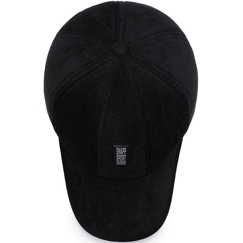 Winter Baseball Cap Katoen Mannen Outdoor Hoed Corduroy Oorbeschermers Warm Baseball Caps Winddicht Vader Hoeden