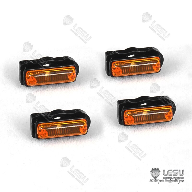 LESU-Falda lateral de luces LED para camión, lámparas de liquidación para 1/14 RC, modelo a escala de camión Tractor TAMIYA, remolque volquete
