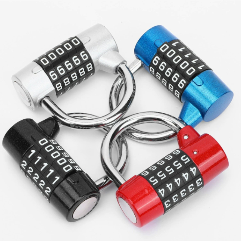 4,5 Digit Number Combination Travel Password Lock Zinc Alloy Combination Padlock 4 Colors Coded Lock Security Safely Code