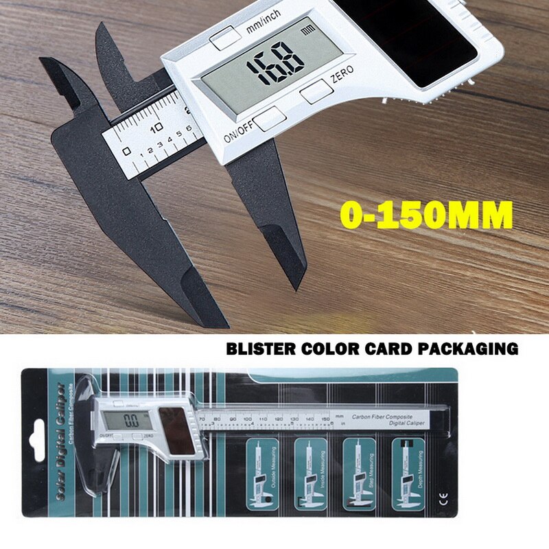 Digital Vernier Caliper Measuring Tool with LCD Screen 0-150mm Calipers Measuring Tool Vernier Calipers Inch/Metric Conversion