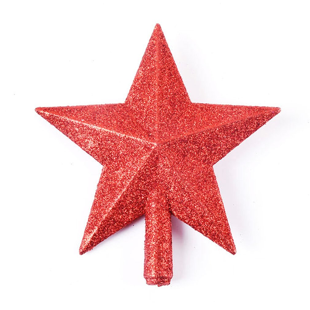 Christmas Tree Top Star 3D Five-point Star 15cm Christmas Home Table Topper Christmas Decoration Merry Christmas: Red