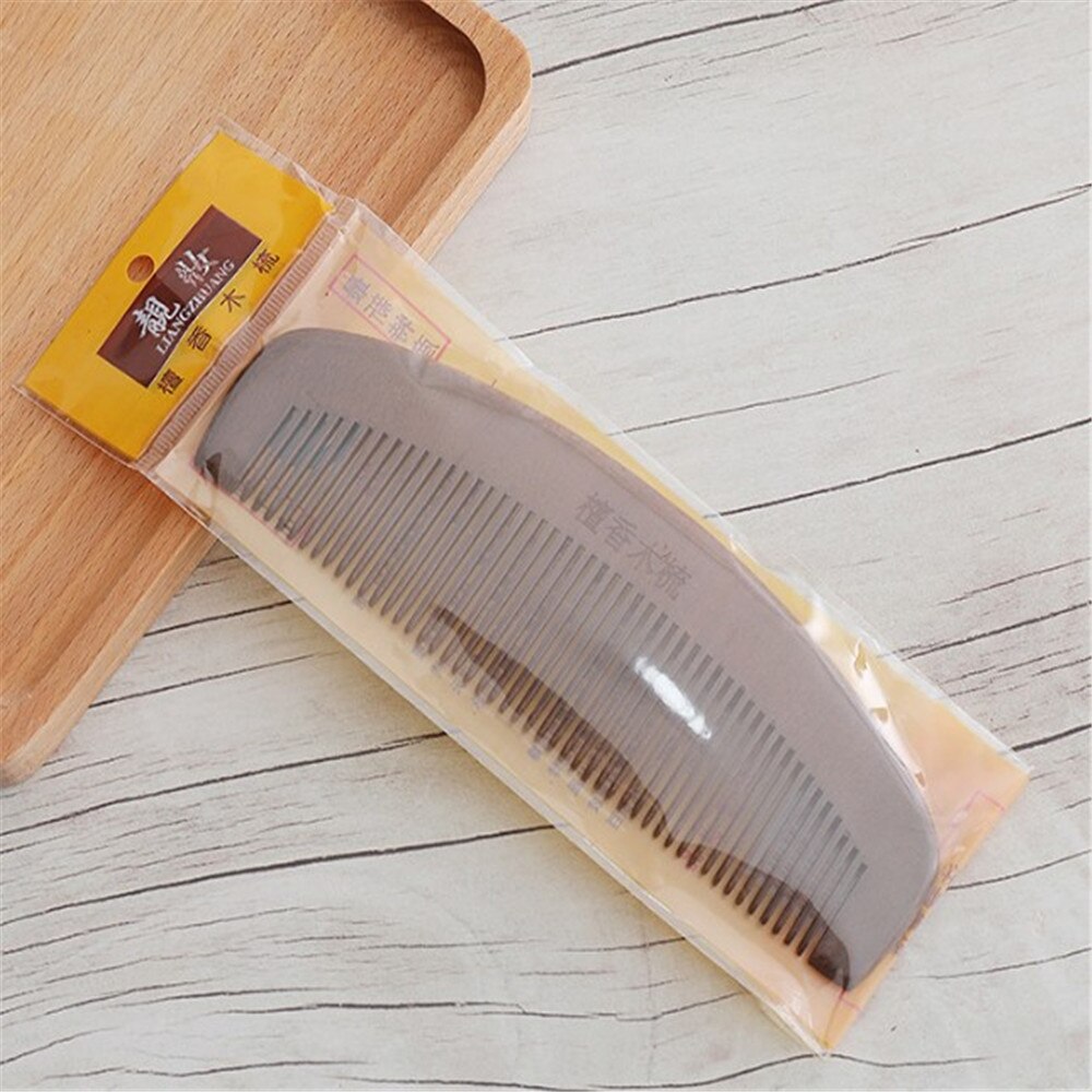 Peine para pelo de madera de sándalo anticabeza estática, peine para pelo de , cepillo con mango, masajeador, herramienta Tradicional China para corte de pelo, 1 unidad