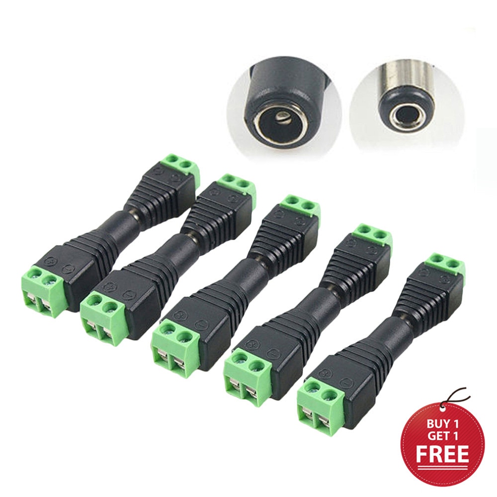 Icoco D2V Plug Adapter Connector Male Voor 5050 3528 Led Strip Licht Voeding Elektrische Apparatuur 1 Krijgen 1 gratis