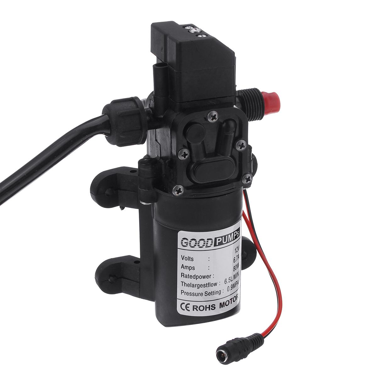 80W 12V Hoge Druk Auto Elektrische Wasmachine Squirt Spuit Wassen Zelfaanzuigende Pomp Water Cleaner Voor Auto wassen Gereedschap + Adapter