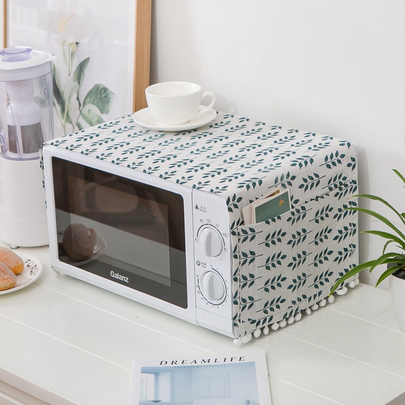 Magnetronhoes voor thuiskeuken oven stofdichte hoes katoenen linnen elektrische oven beschermhoes handdoek keukenaccessoires: T5