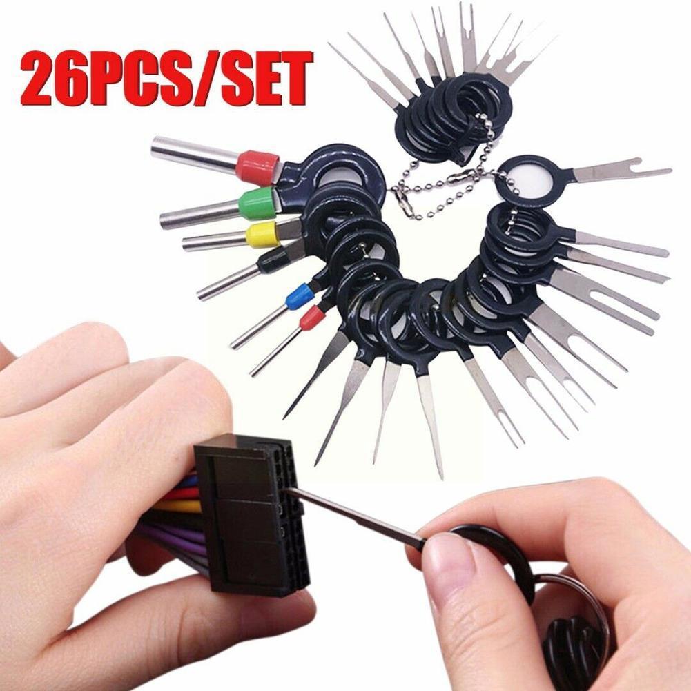 Car Terminal Removal Electrical Wiring Crimp Connector Repair Hand Terminal Car Extractor Kit Tools Pin Repair Automobiles N9V3