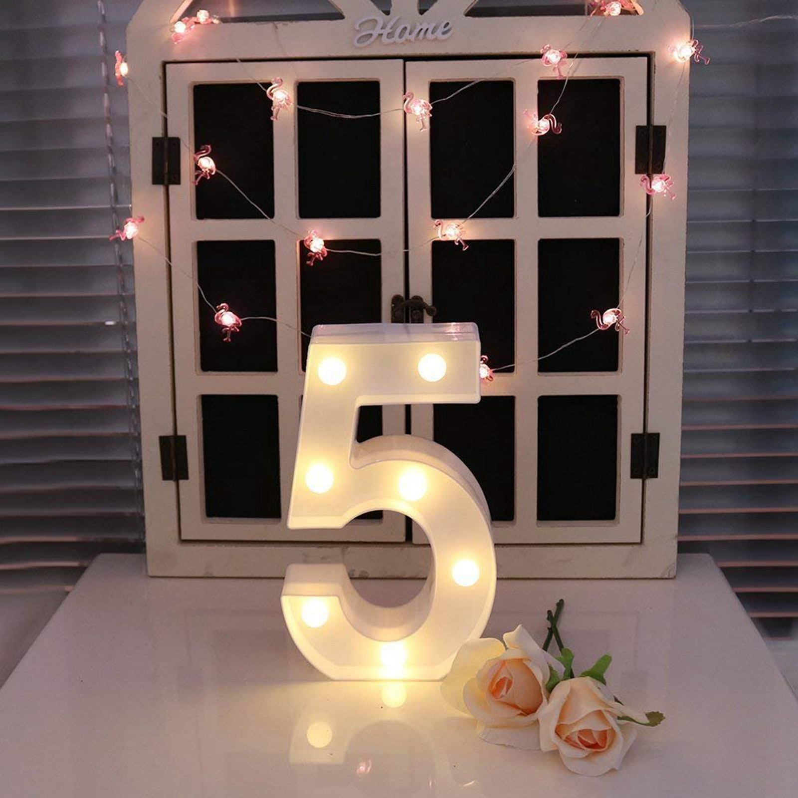 Number LED Night Lights Luminous Number Letter Lamp Light for Home Wedding Birthday Christmas Party Decoration Scene Props