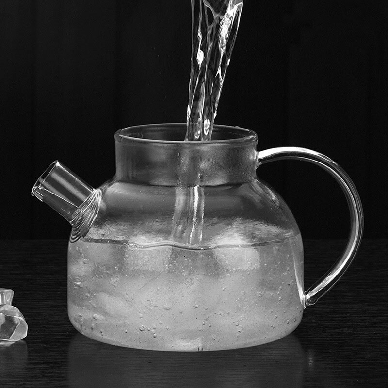 alt klart glass te sett gjennomsiktig glass tekanne med tre dekke te sett vannkoker varmere glass tekanne gavesett