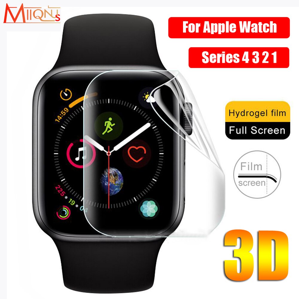 Folia Ochronna Hydrożel TPU 3D do Apple Watch Series 4 3 2 1 - Pełne Pokrycie Ekranu