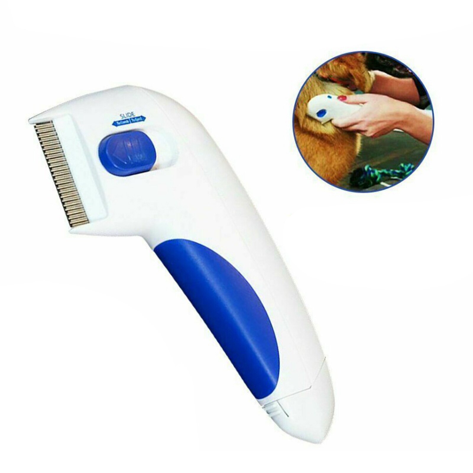 Electric Flea Comb for Dogs & Cats Pet Brush Anti Tick Control