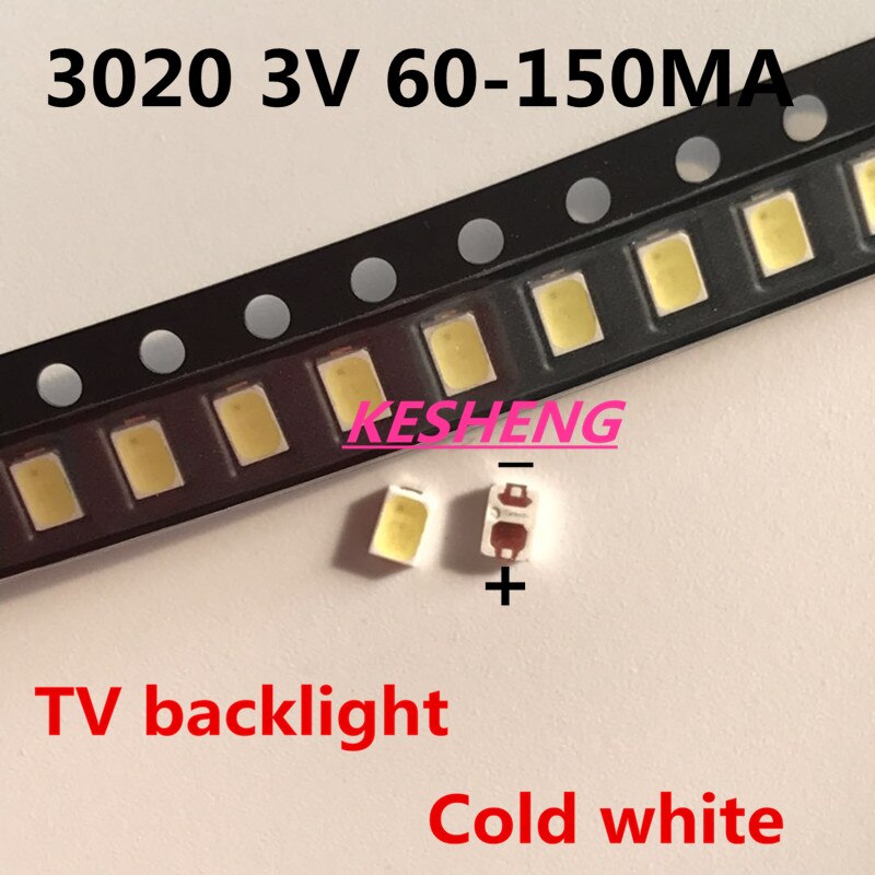 200PCS voor reparatie LG LCD TV LED backlight Artikel lamp SMT SMD LEDs 3V 3020 Koud wit licht emitting diode