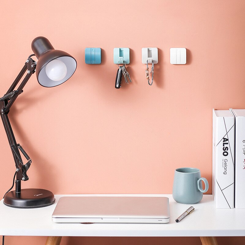 candy color hidden hook, strong non mark adhesive hook, no hole, load-bearing and nail free hook on domestic wall