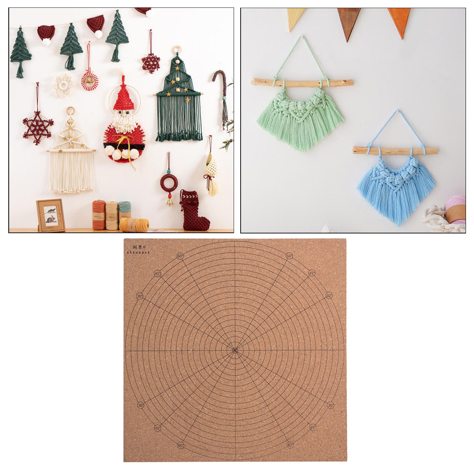 Kurk Houten Macrame Board Voor Diy Vlechten Beveiligen Knopen Koord Armband