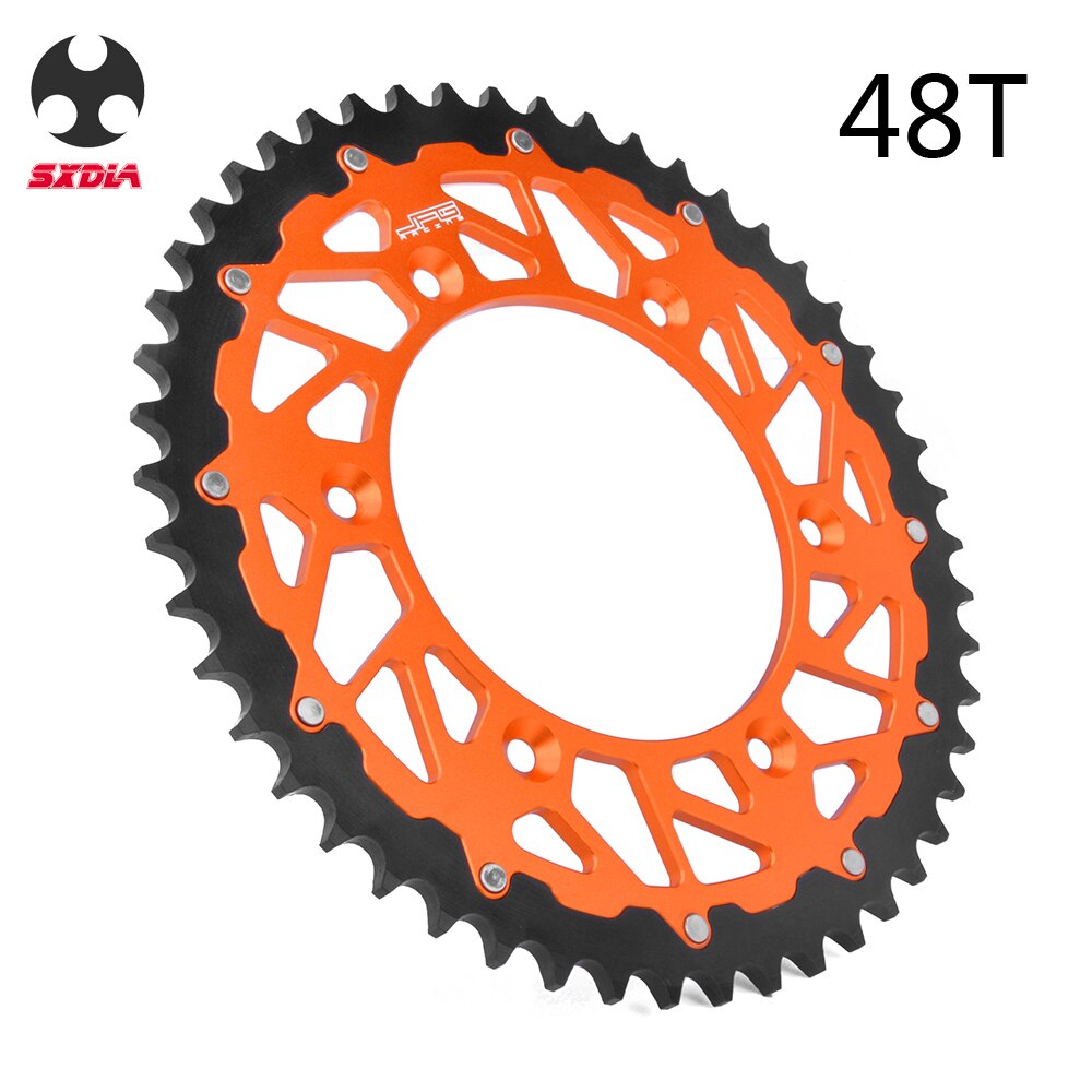 42T 45T 48T 50T 52T Rear Chain Sprocket Bolt For KTM EXC EXC-F SX XC-W XCFW MXC SXS SX-F XC XCF SMR SMC 125 150 250 450 LC4 Duke: 48T Orange