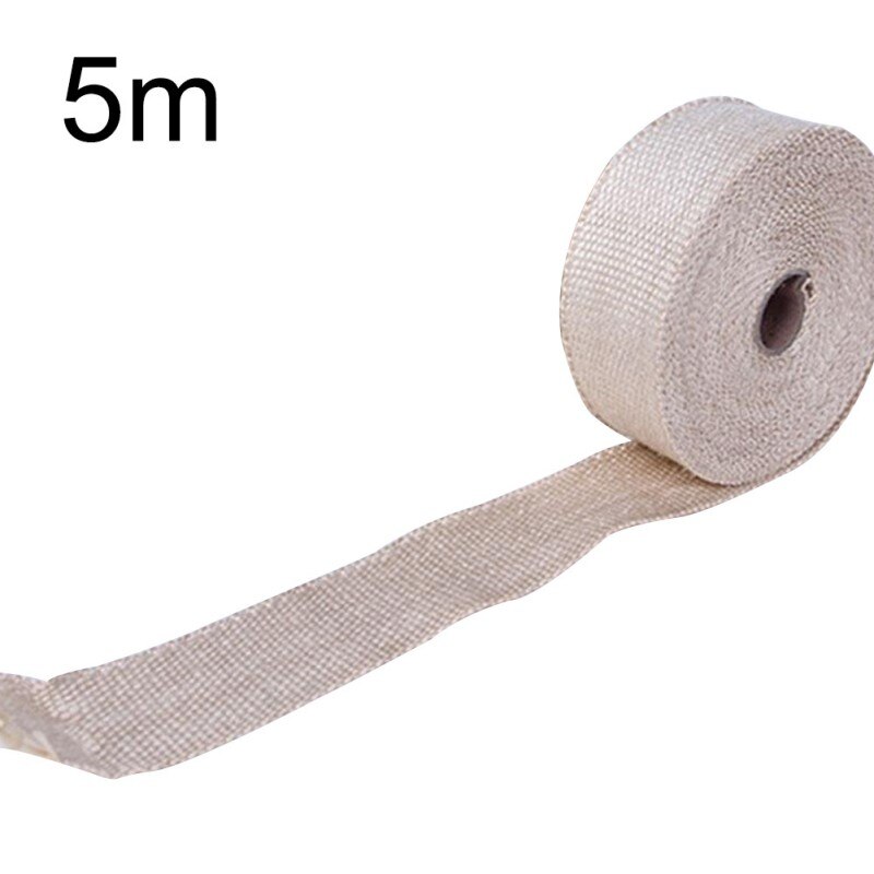 5m car and motorcycle exhaust pipe insulation tape anti-scald cloth high temperature fire resistant tape glass fiber tape