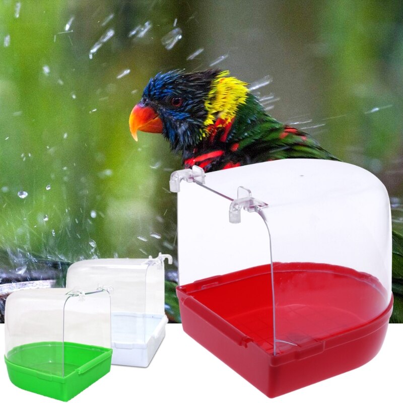 Papegaai Vogel Bad Doos Vogelkooi Bad Douche Staande Box Bin Wassen Ruimte