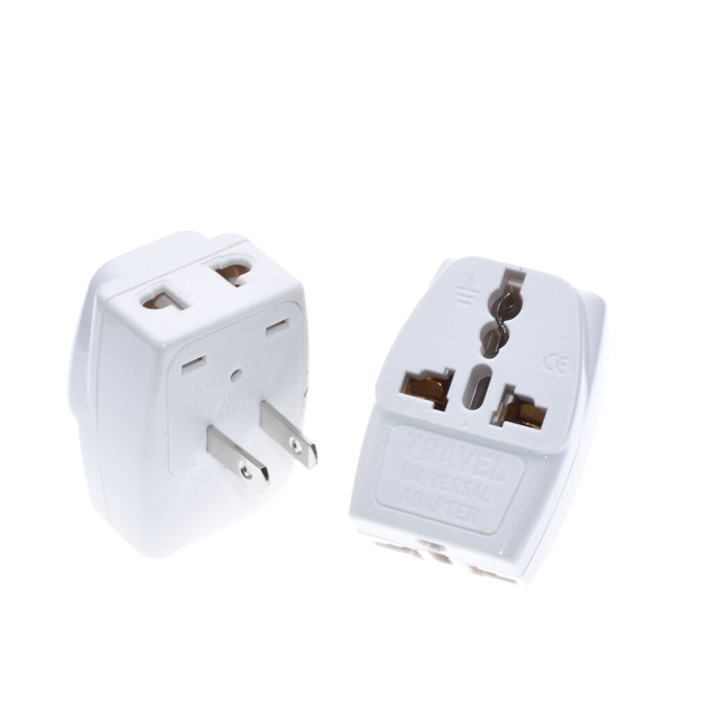 1pcs/t extended 3 outlet socket splitter US USA AC Power Plug Home Travel Converter Adapter Adaptor Mexico USA Wall charger: White