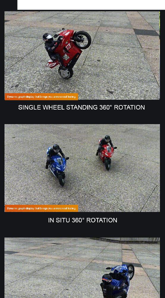 Glorystar HC-802 1:6 Zelf Evenwichtige Stunt Motorfiets Met Romote Controle Speelgoed