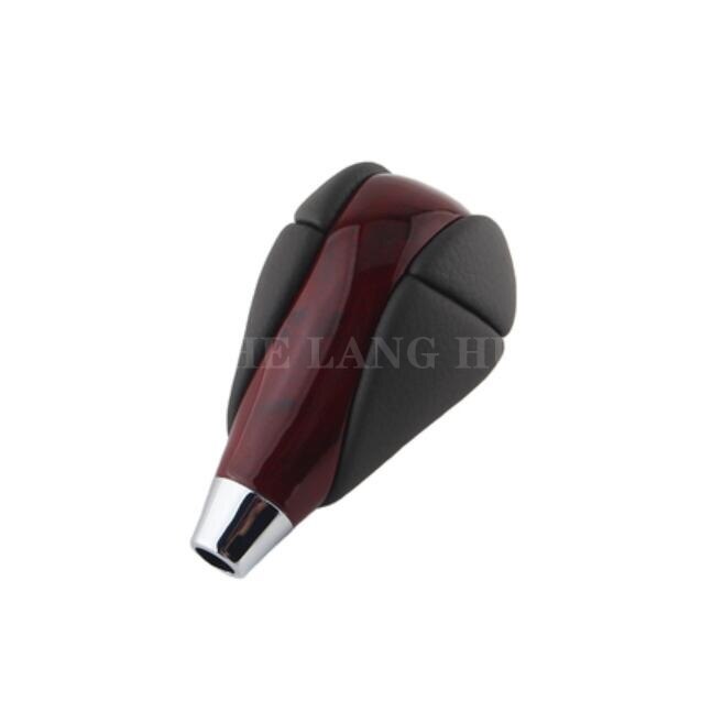Leather Chrome Automatic Gear Shift Knob For Lexus IS200 IS250 IS300 IS350 2005 2006 2007: Red